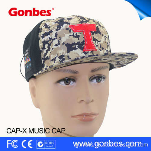 Magnet Earphones Flat Brim Bluetooth Hat with Earphones Cap